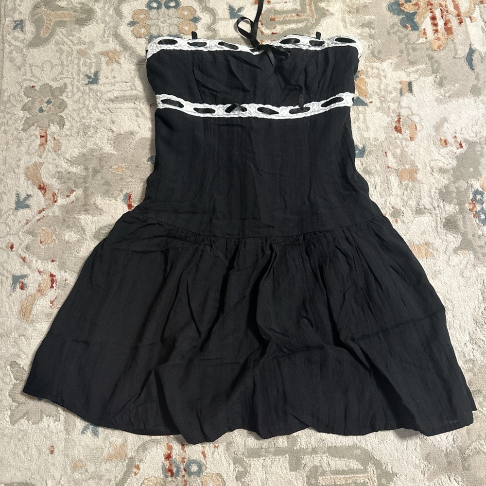 Strapless mini dress